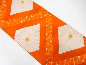 アンティーク　花菱模様織り出し袋帯（材料）